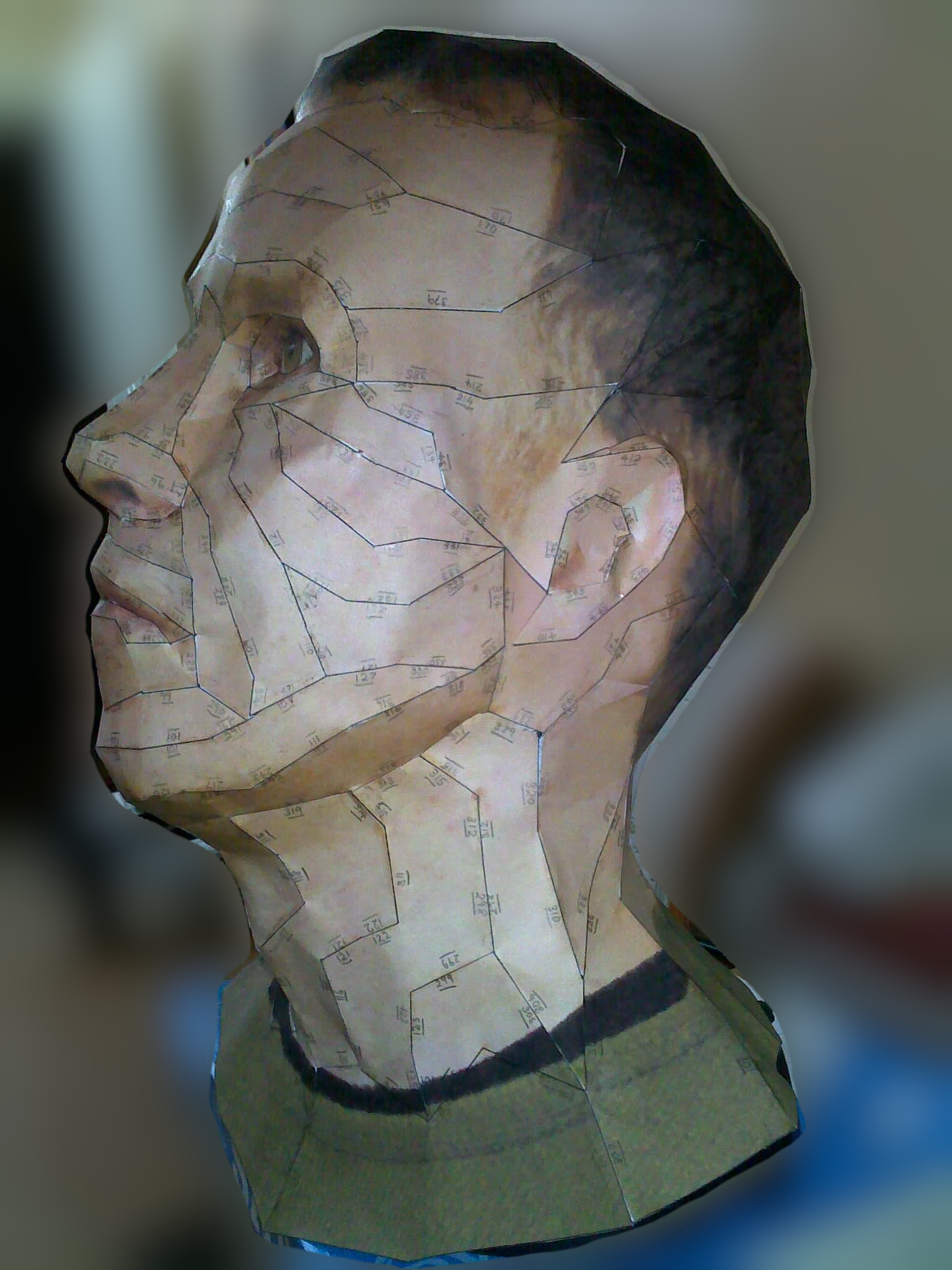 bert bust, left view